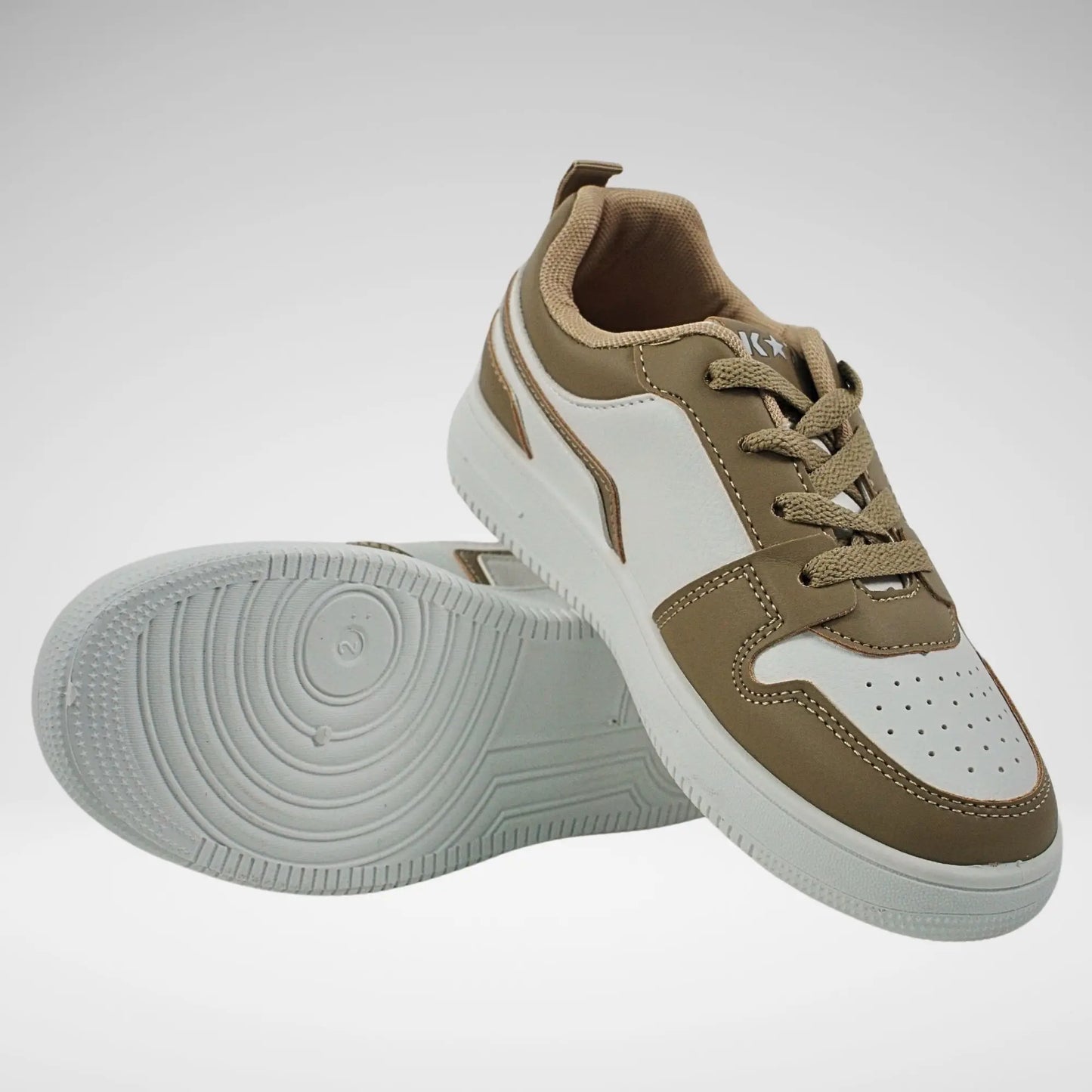 Kstar7 Pop Boys Sneaker | White/Camel