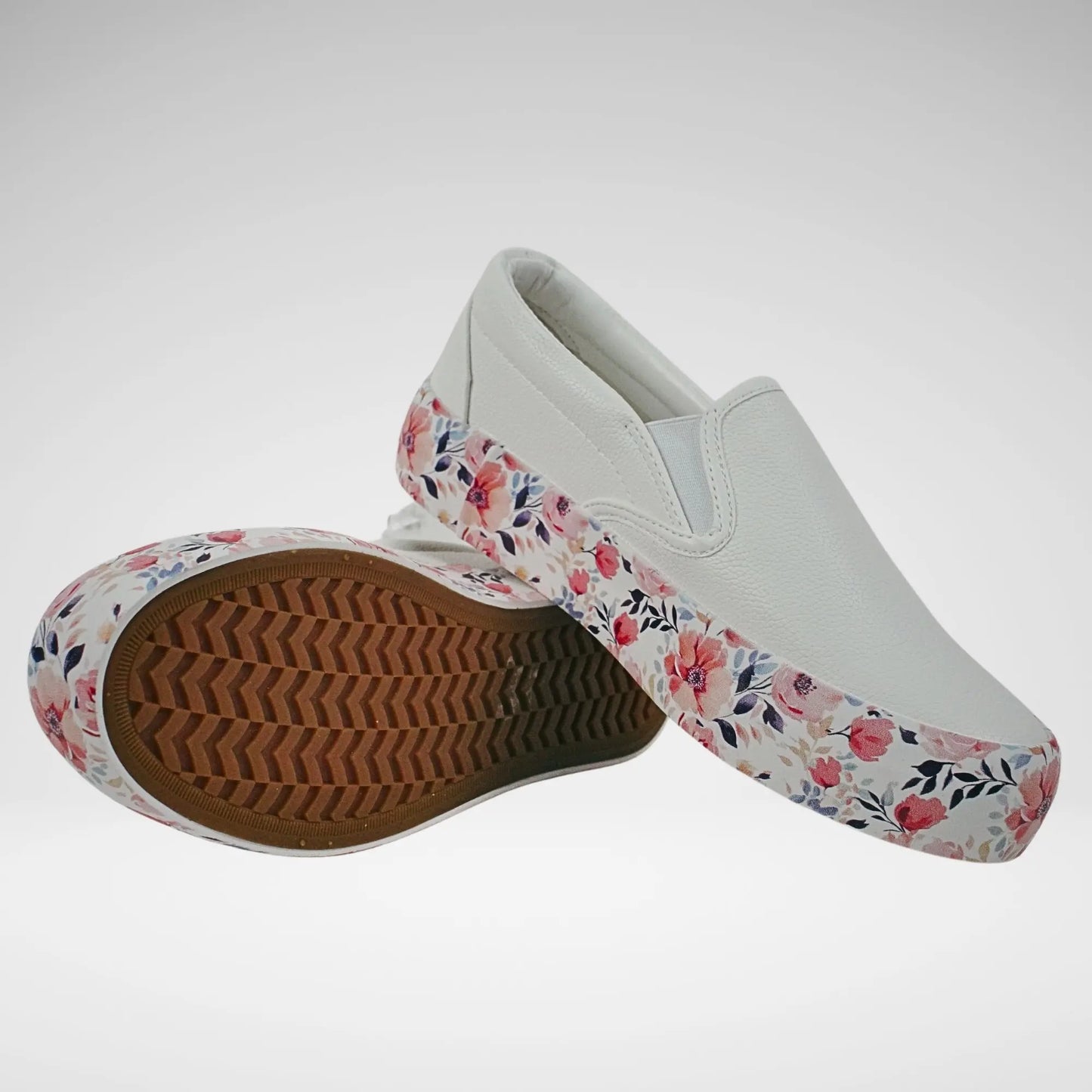 Kstar7 Emmi Slip-On Ladies Sneaker | White Floral
