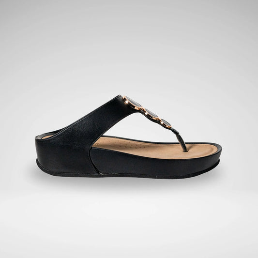 BUTTERFLY FEET LS5831 DELIA13 LADIES SANDALS - BLACK