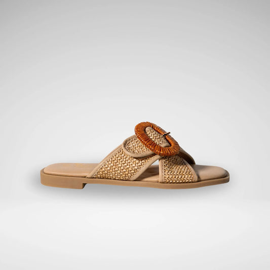 BUTTERFLY FEET LS5834 DOREY3 LADIES SANDALS - TAN