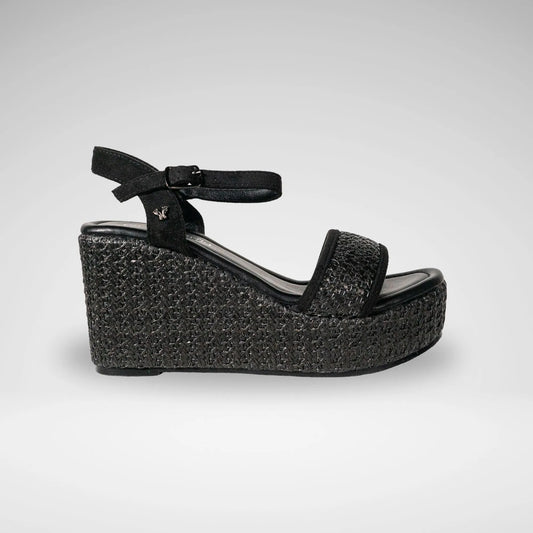 BUTTERFLY FEET LS5843 FRAYDA1 LADIES SANDAL - BLACK