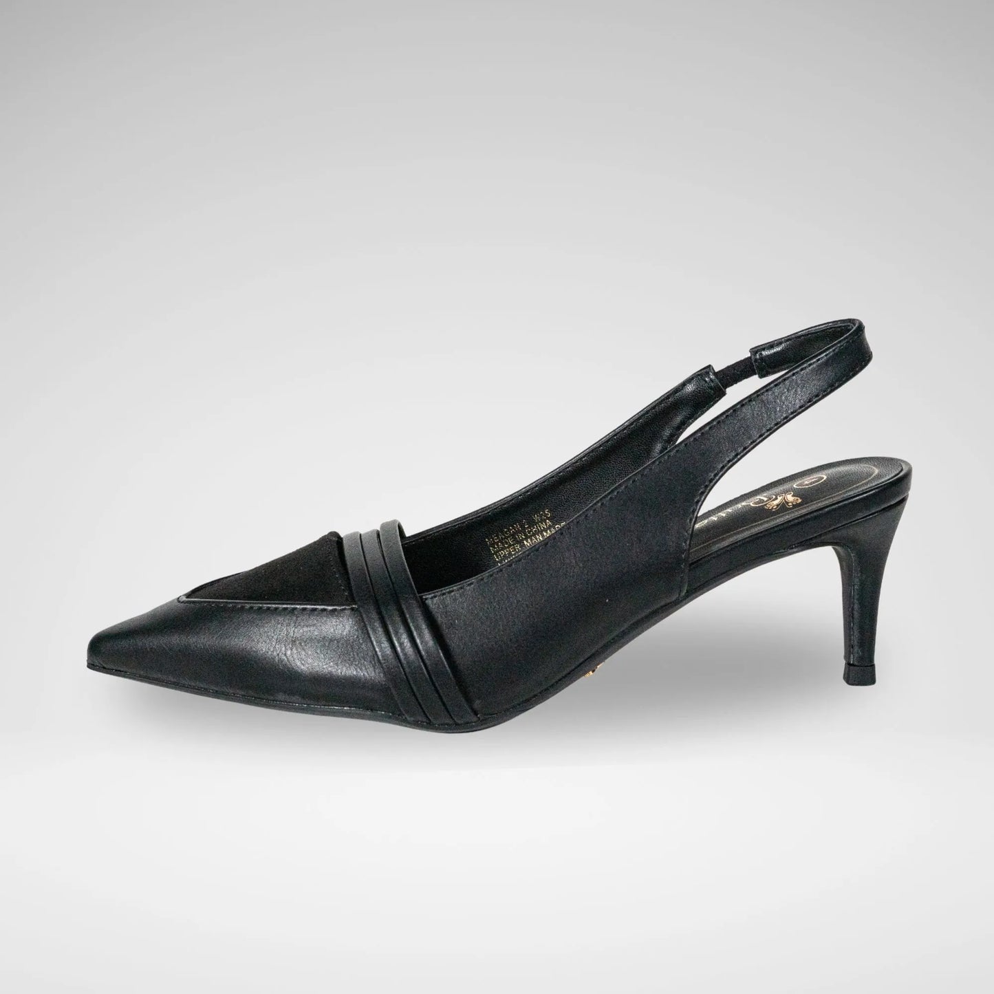 BUTTERFLYFEET LH7335 MEAGAN2 LADIES HEEL BLACK
