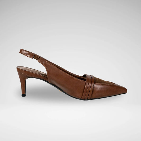 BUTTERFLYFEET LH7335 MEAGAN2 LADIES HEEL CHOCOLATE