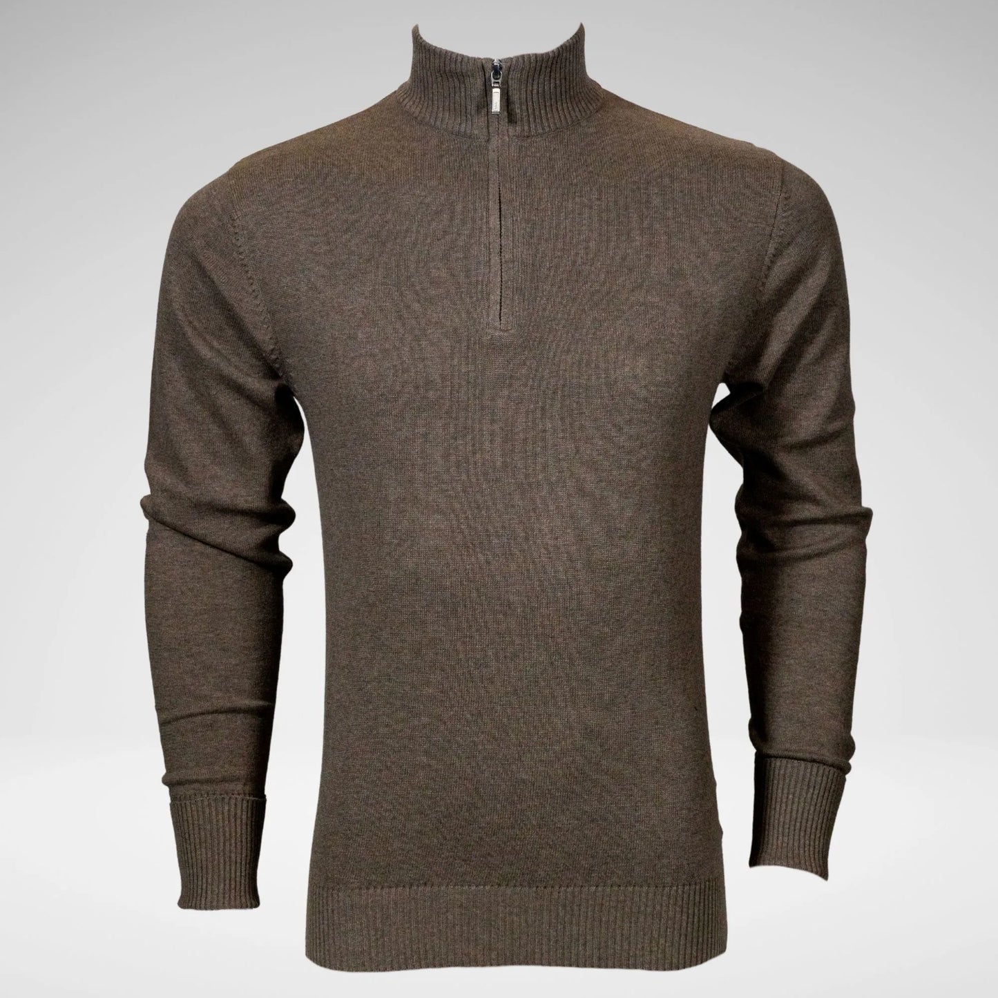 Carducci Bari Zip Quater Zip Jersey Chocolate
