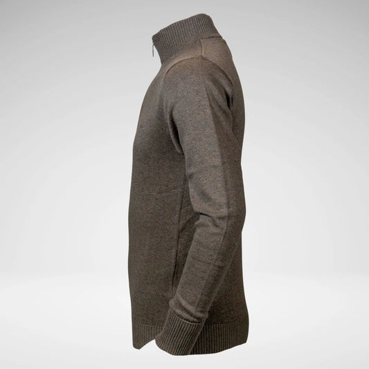 Carducci Bari Zip Quater Zip Jersey Chocolate