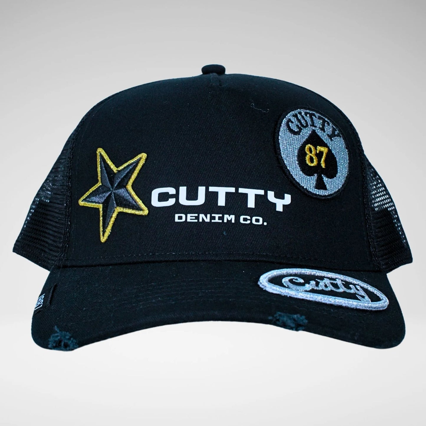 CUTTY CHAROLD PEAK CAP BLACK