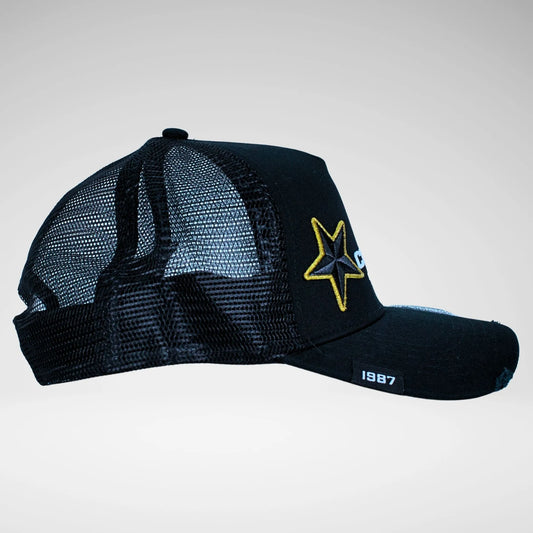 CUTTY CHAROLD PEAK CAP BLACK