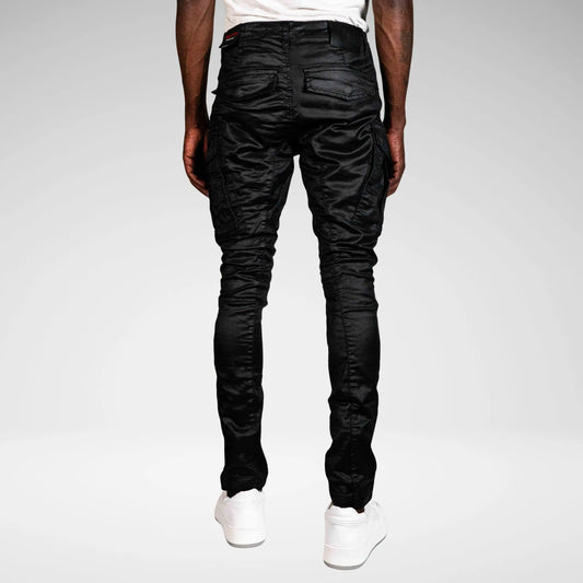 CUTTY MJ2282 Casset Coated Cargo Denim Jean