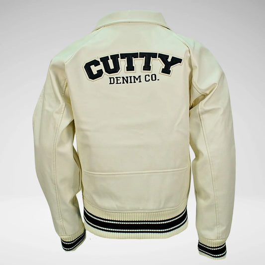 Cutty Blitz College Jacket | White