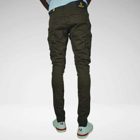 Gasoline Cotton Cargo Jeans | Olive