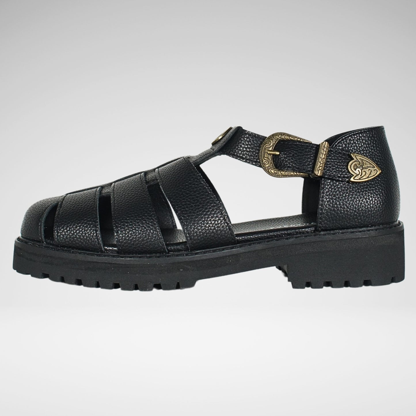 Jonathan D Sammy Fisherman Buckle Sandal | Black