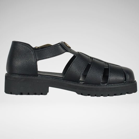 Jonathan D Sammy Fisherman Buckle Sandal | Black