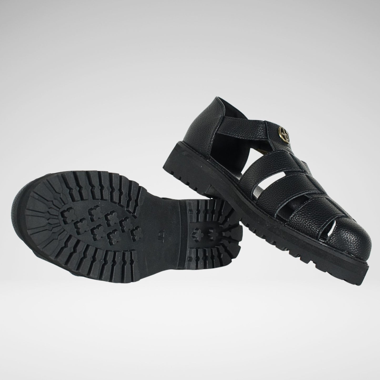 Jonathan D Sammy Fisherman Buckle Sandal | Black