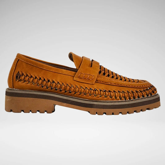 Jonathan D Penny Moc Weave Shoe | Tan