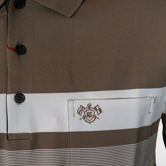 KG MTS2807 STRIPED LS GOLFER GREEN