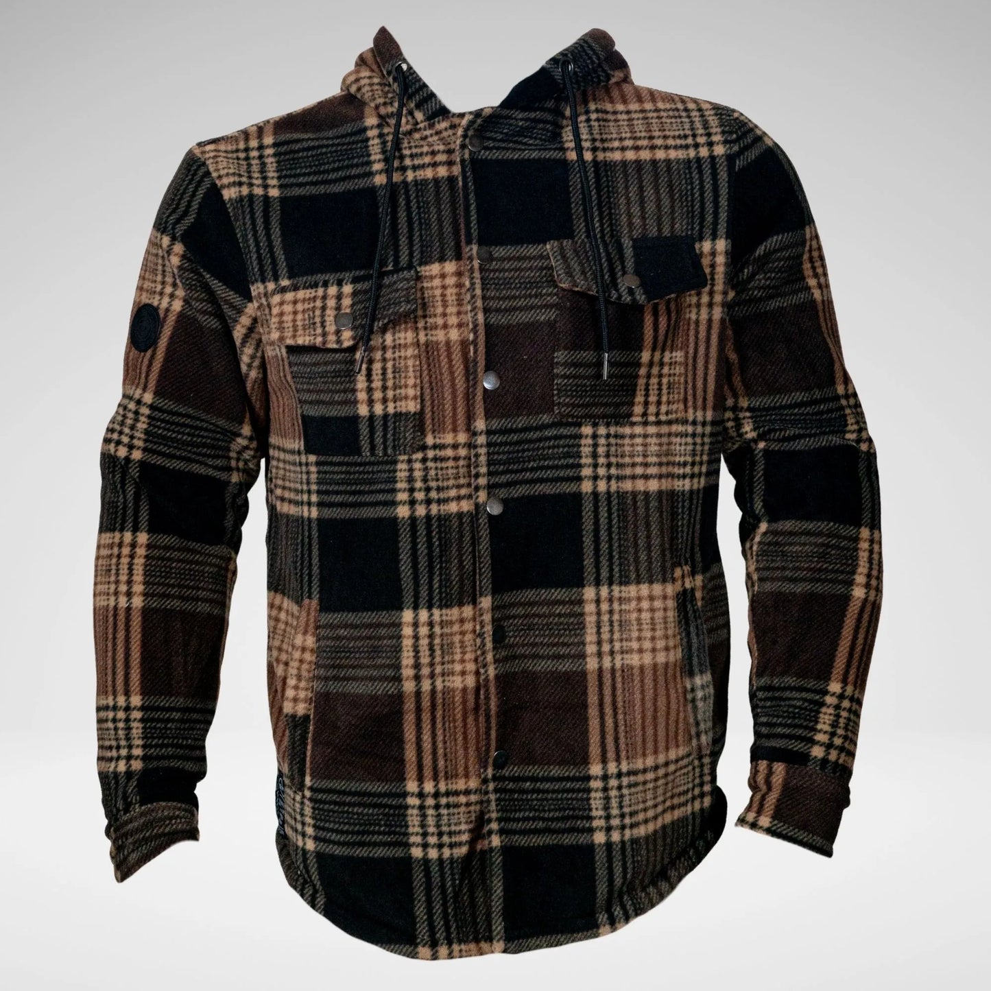 Kstar7 Cor 1166 Check Fleece Jacket Black Brown