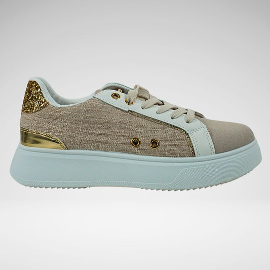 KStar7 Lizette Sneaker | Beige/White