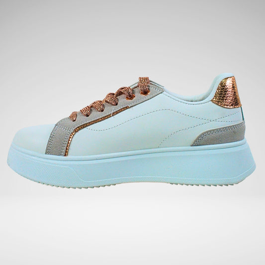 KStar7 Lizette Sneaker | White/Rosegold