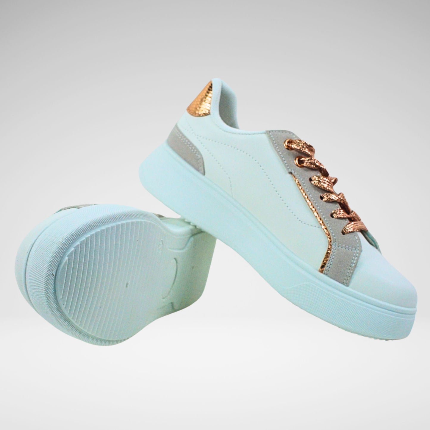 KStar7 Lizette Sneaker | White/Rosegold