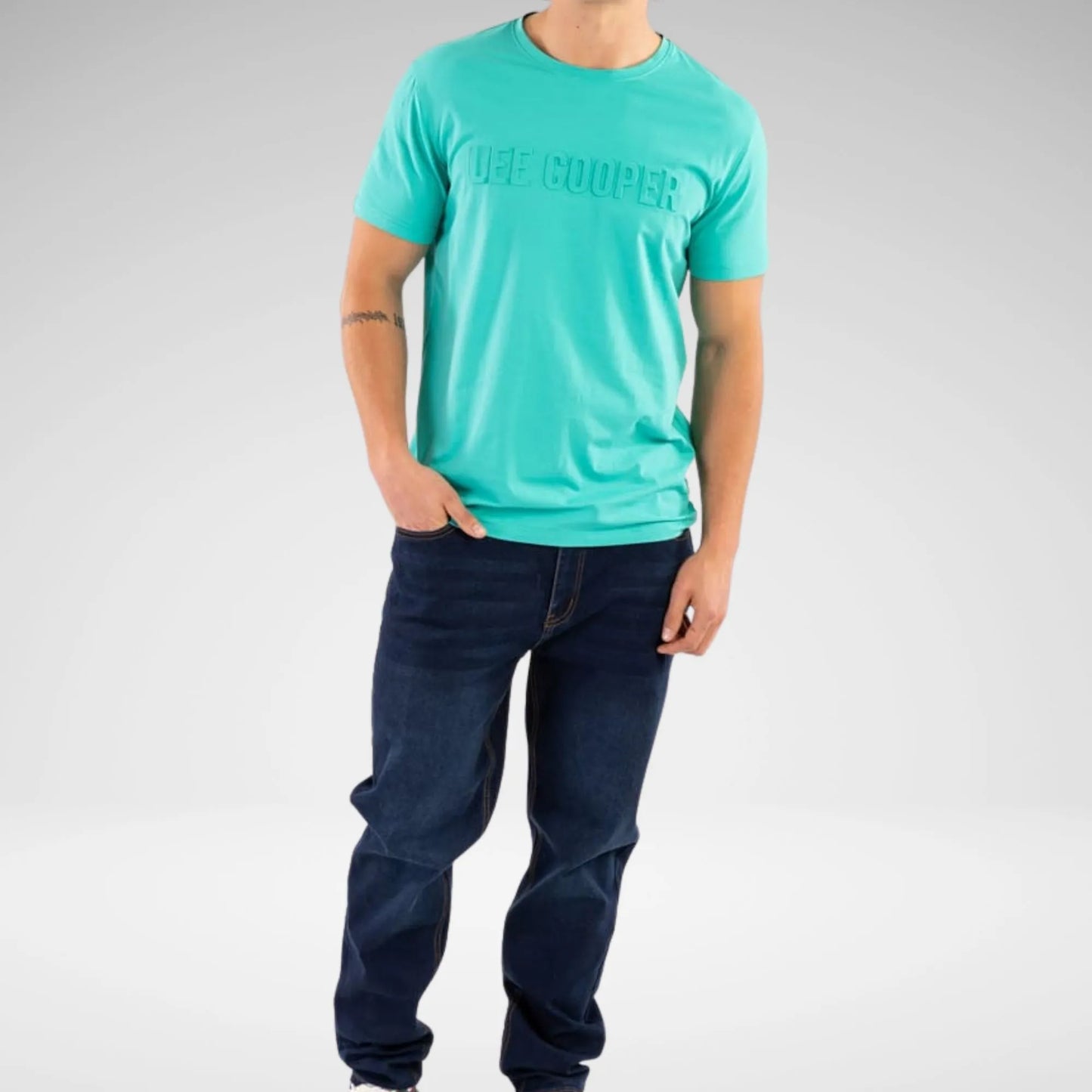 LEE COOPER - ARLO - MENS REGULA FIT T SHIRT - MTS2872 - AQUA- R247.99