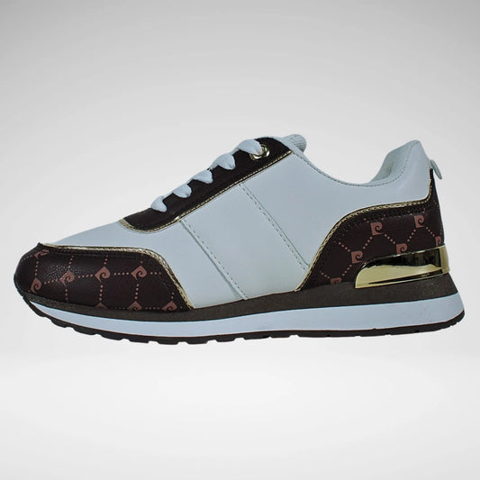 Pierre Cardin Cassis Sneaker | White/Brown