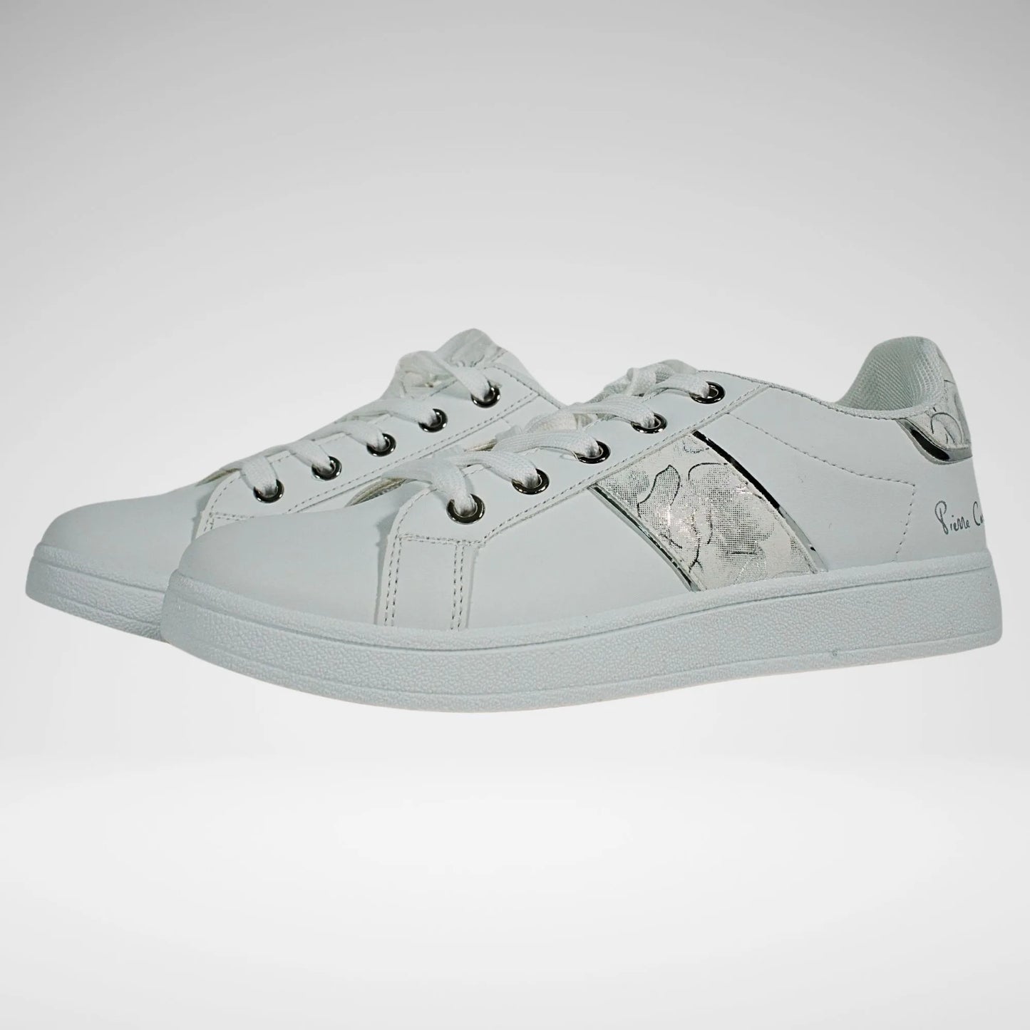 Pierre Cardin Retro Sneaker | White/Silver