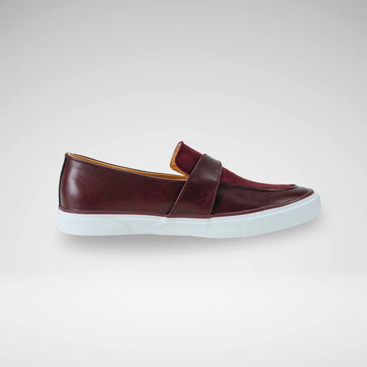 MAZERATA M6835 TINO2 FAUX NUBUCK SUDED LOAFER BURGANDY