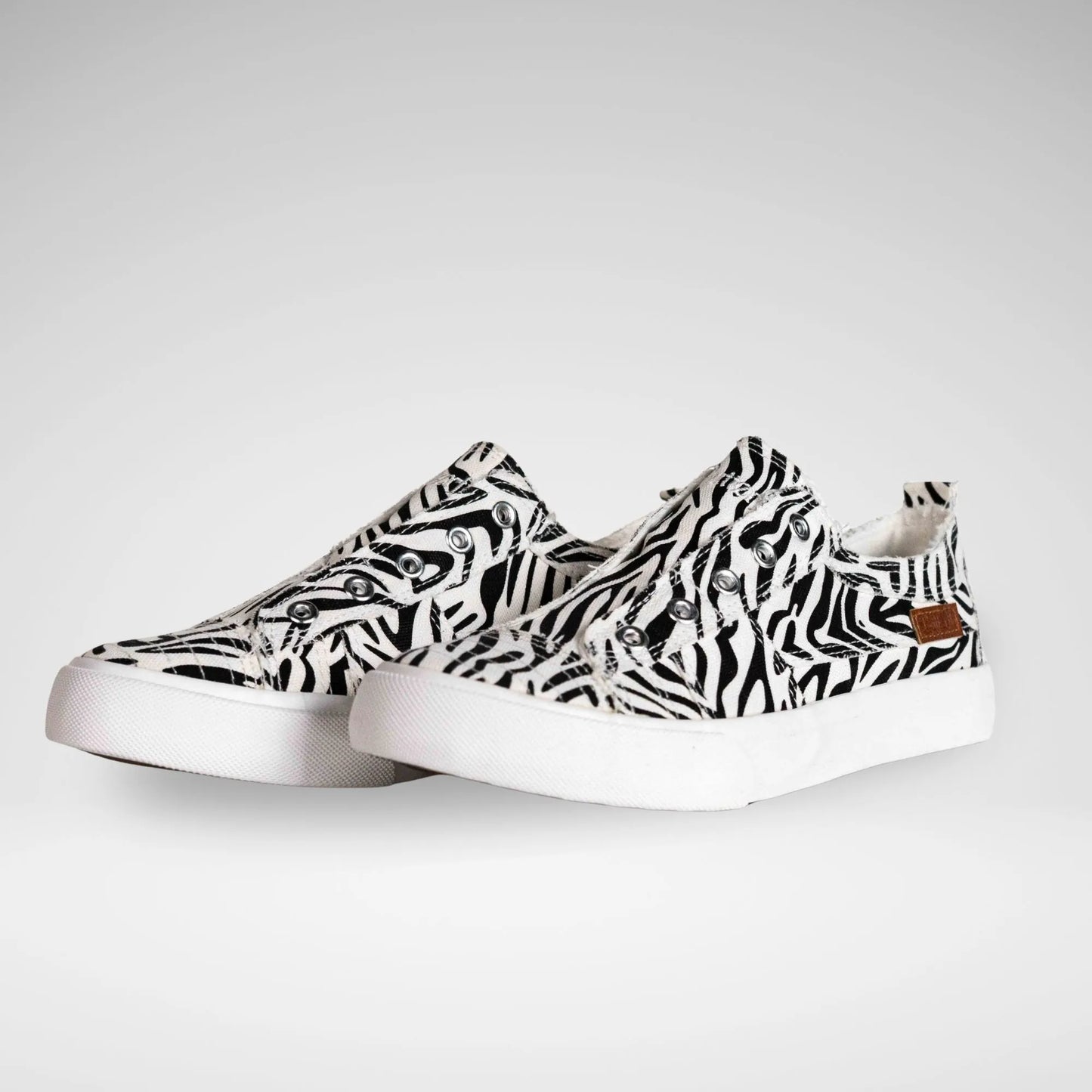 MISS BLACK LC41564001 Shore - 1 Canvas Zebra Blk/Wht 3 White