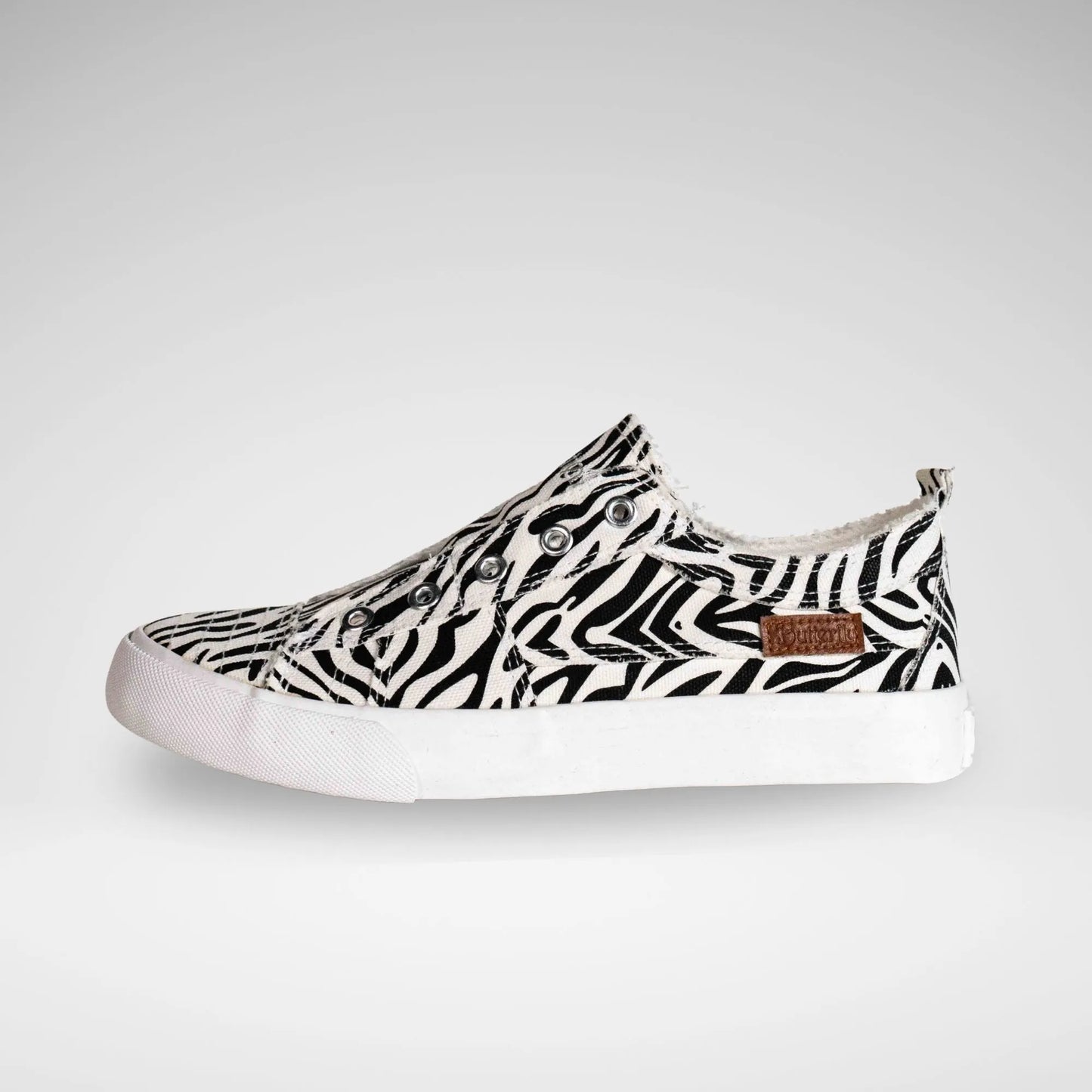 MISS BLACK LC41564001 Shore - 1 Canvas Zebra Blk/Wht 3 White