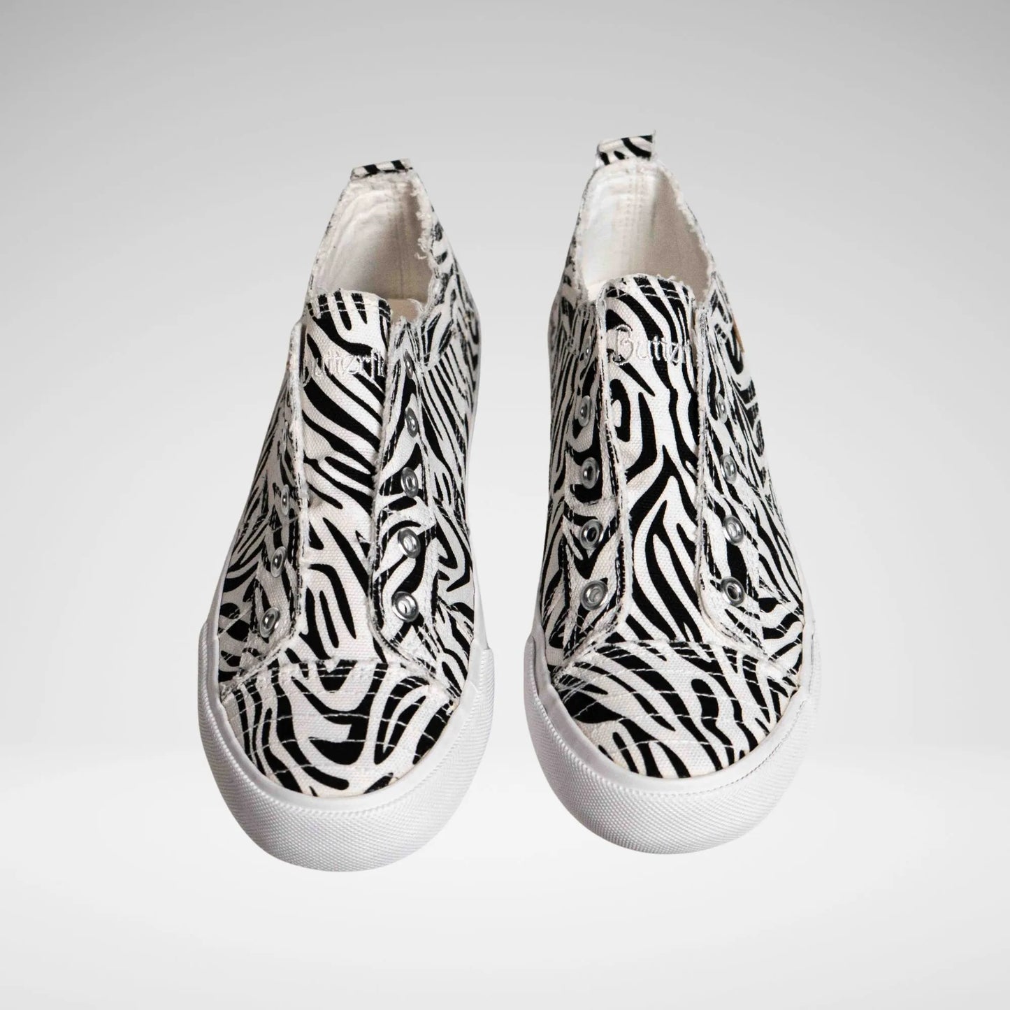 MISS BLACK LC41564001 Shore - 1 Canvas Zebra Blk/Wht 3 White