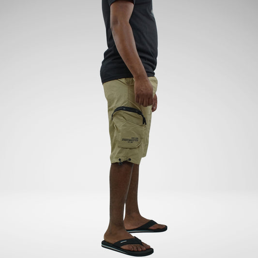 SOVIET BARAKA NYLON TRACK SHORTS | KHAKHI