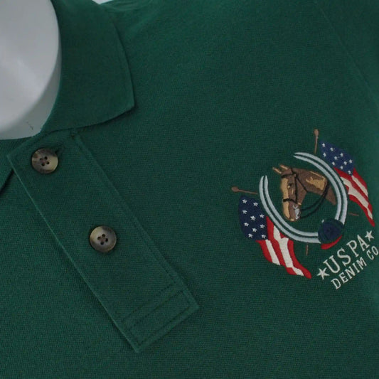 USPA Denim Polo Men's T-Shirt | Green
