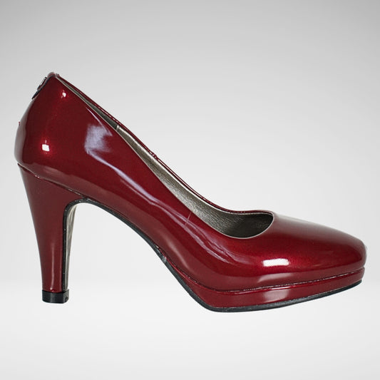 Pierre Cardin Liane Formal Patent High Heel Shoe | Bordeaux