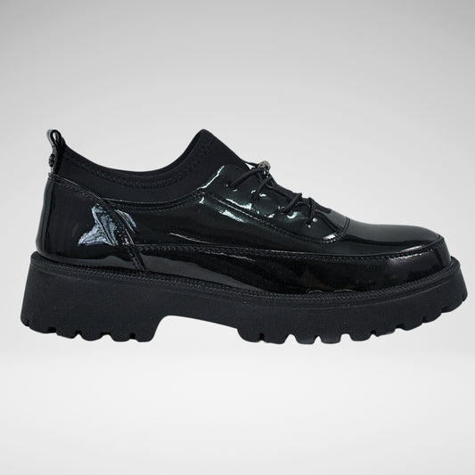 Pierre Cardin Metz Patent Casual Shoe | Black