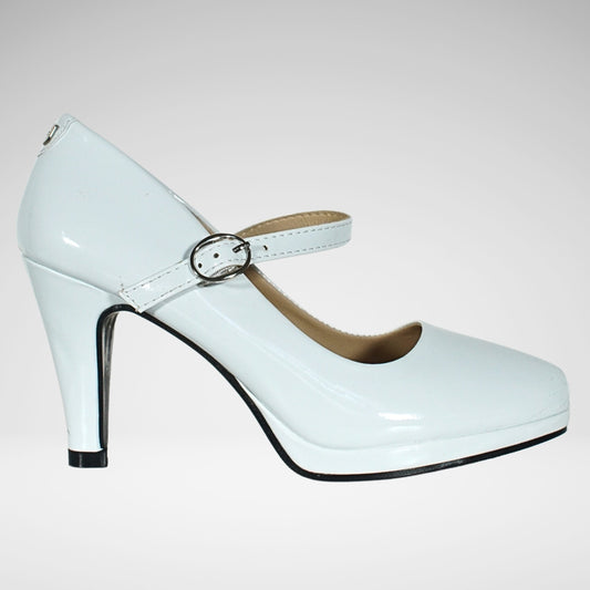 Pierre Cardin Liane Formal Patent High Heel Shoe | White