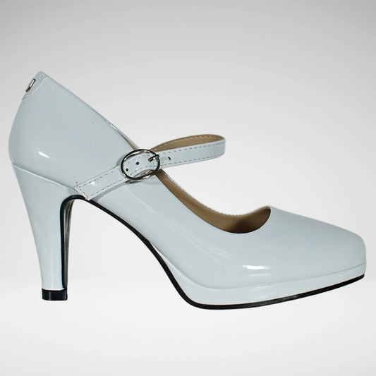 PIERRE CARDIN LIANE 3 PATENT SHOE | WHITE