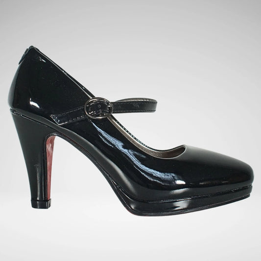 PIERRE CARDIN LIANE3 PATENT SHOE | BLACK