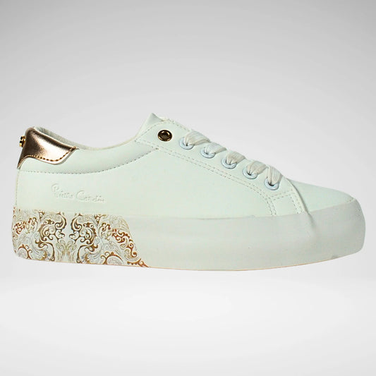 Pierre Cardin Paisley 2 Sneaker | White/Gold