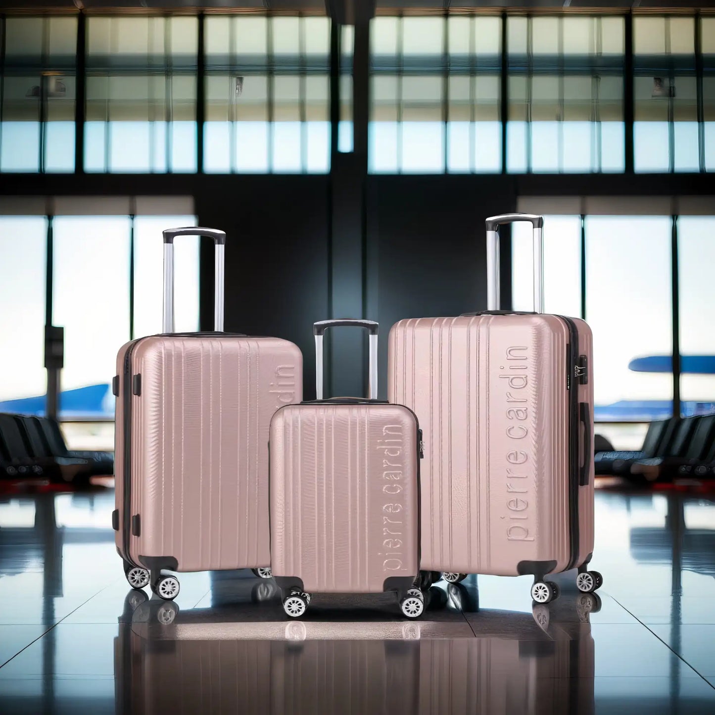 Pierre Cardin Belmont ABS Luggage | Rosegold/Black