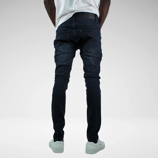 Refuel Revend Abrasion Denim Jeans | Blue Black