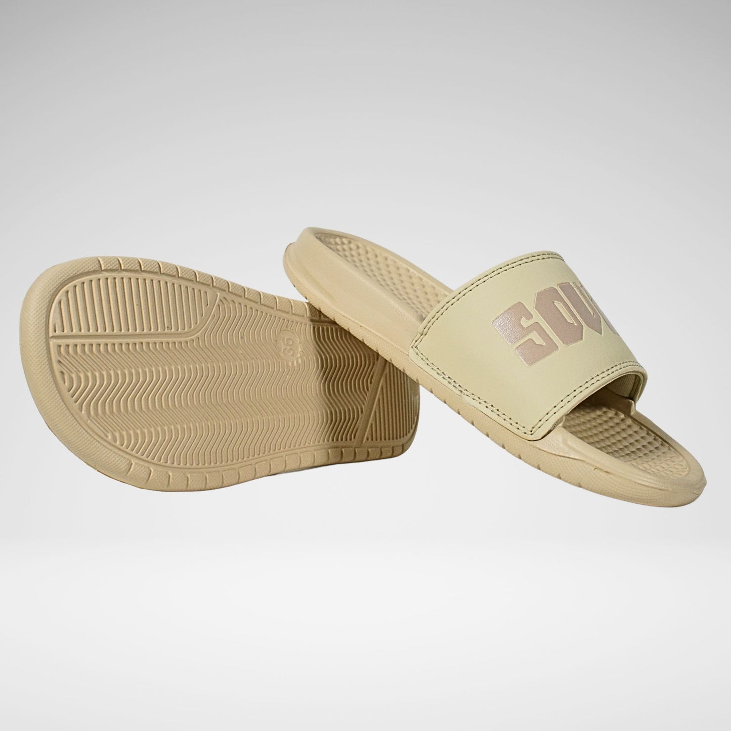 Soviet Bahamas Push-In Sandal | Cream/Dusty Pink