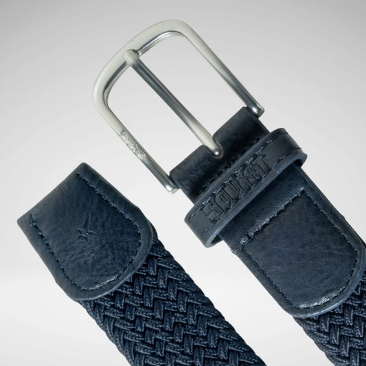 SOVIET JHON S MENS WOVEN STRETCH BELT NAVY