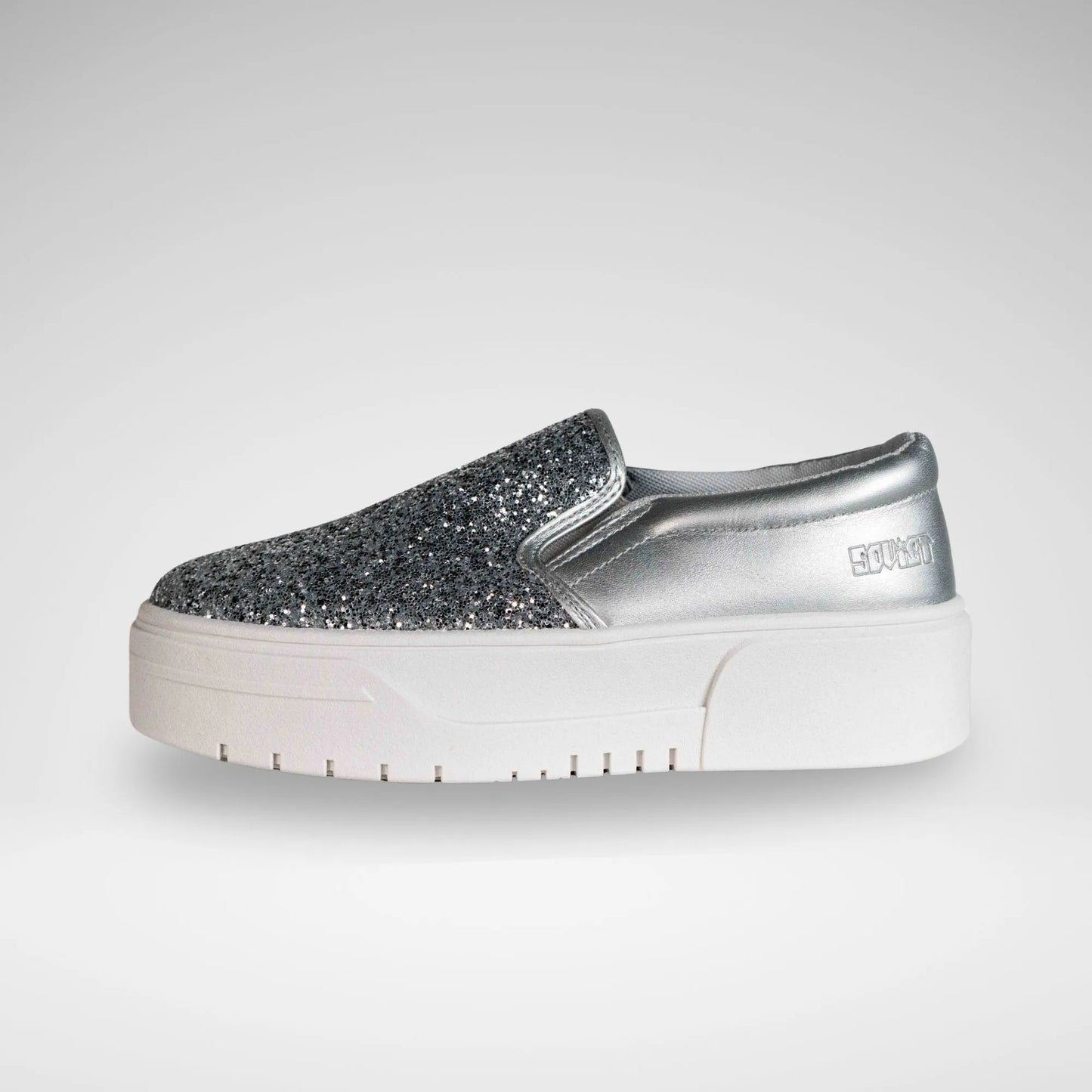 SOVIET LC6008 S - 116 - 1 L Ginger Metallic/Glitter Platform Sneaker Silver