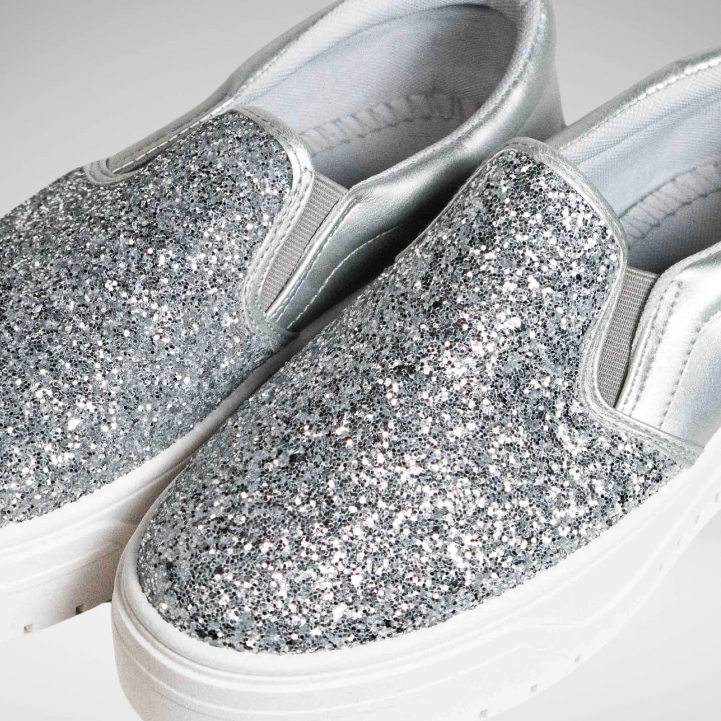 SOVIET LC6008 S - 116 - 1 L Ginger Metallic/Glitter Platform Sneaker Silver