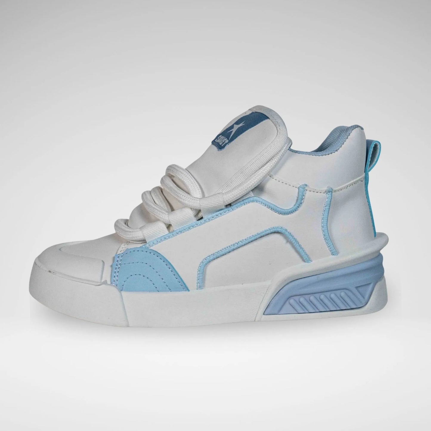 SOVIET LCB5216 S 8806 L Lotus Pu Hi Lace Up Sneaker White