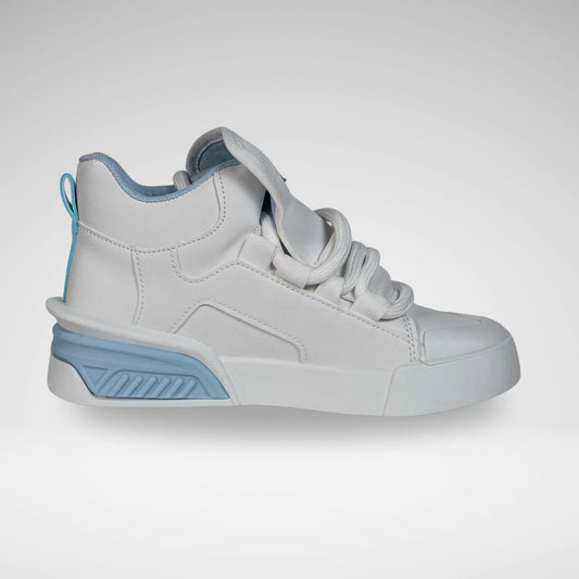 SOVIET LCB5216 S 8806 L Lotus Pu Hi Lace Up Sneaker White