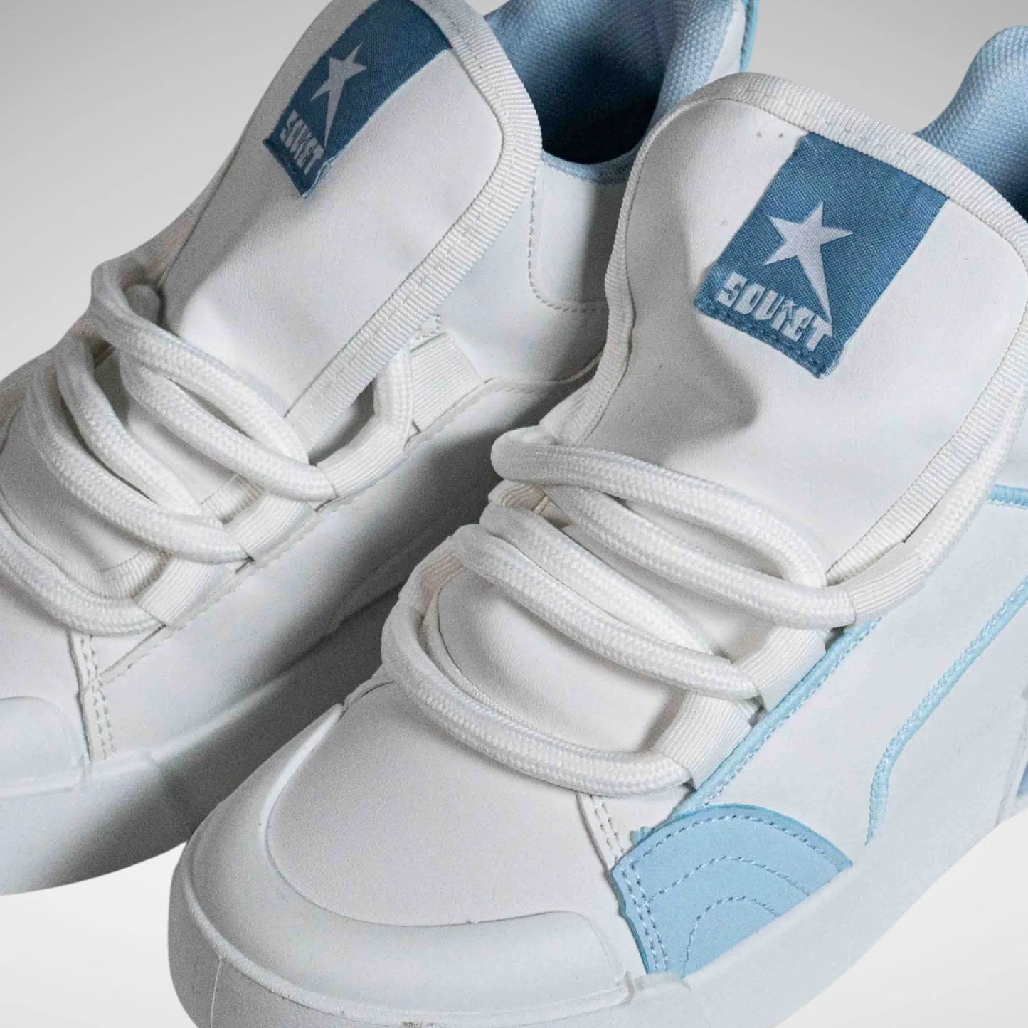 SOVIET LCB5216 S 8806 L Lotus Pu Hi Lace Up Sneaker White