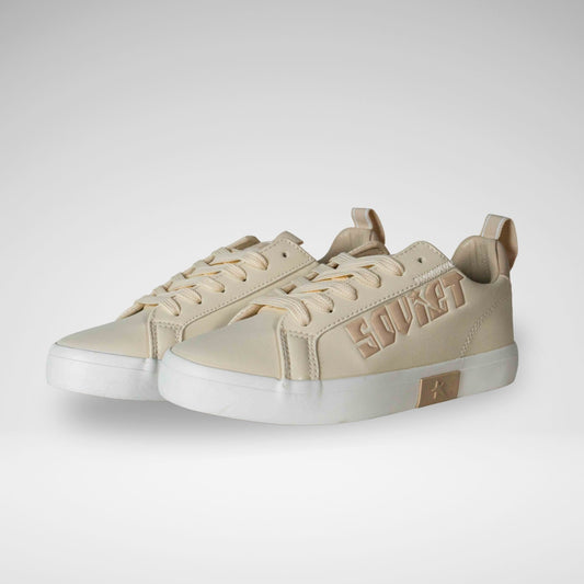 SOVIET - L HOLLYWOOD25 PU LACE UP SNEAKER - LC6004 - CREAM