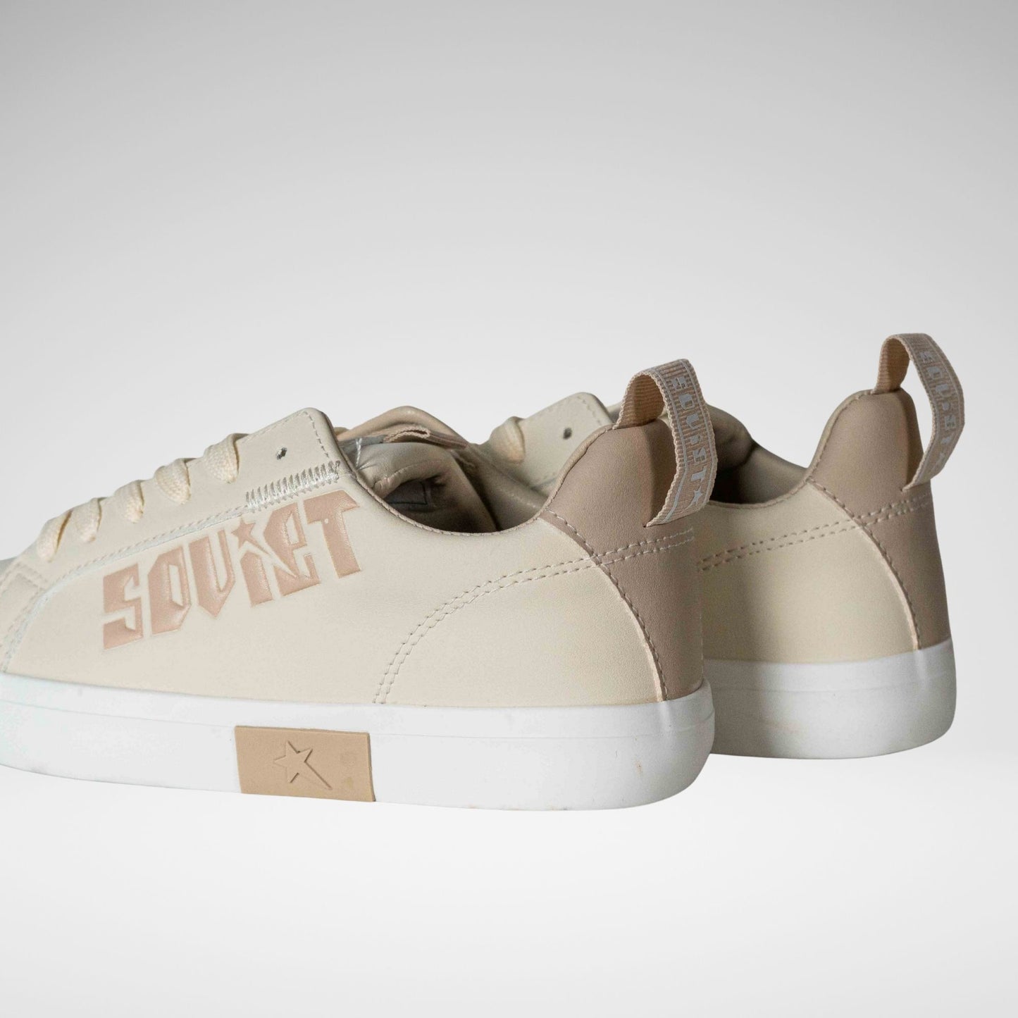 SOVIET - L HOLLYWOOD25 PU LACE UP SNEAKER - LC6004 - CREAM