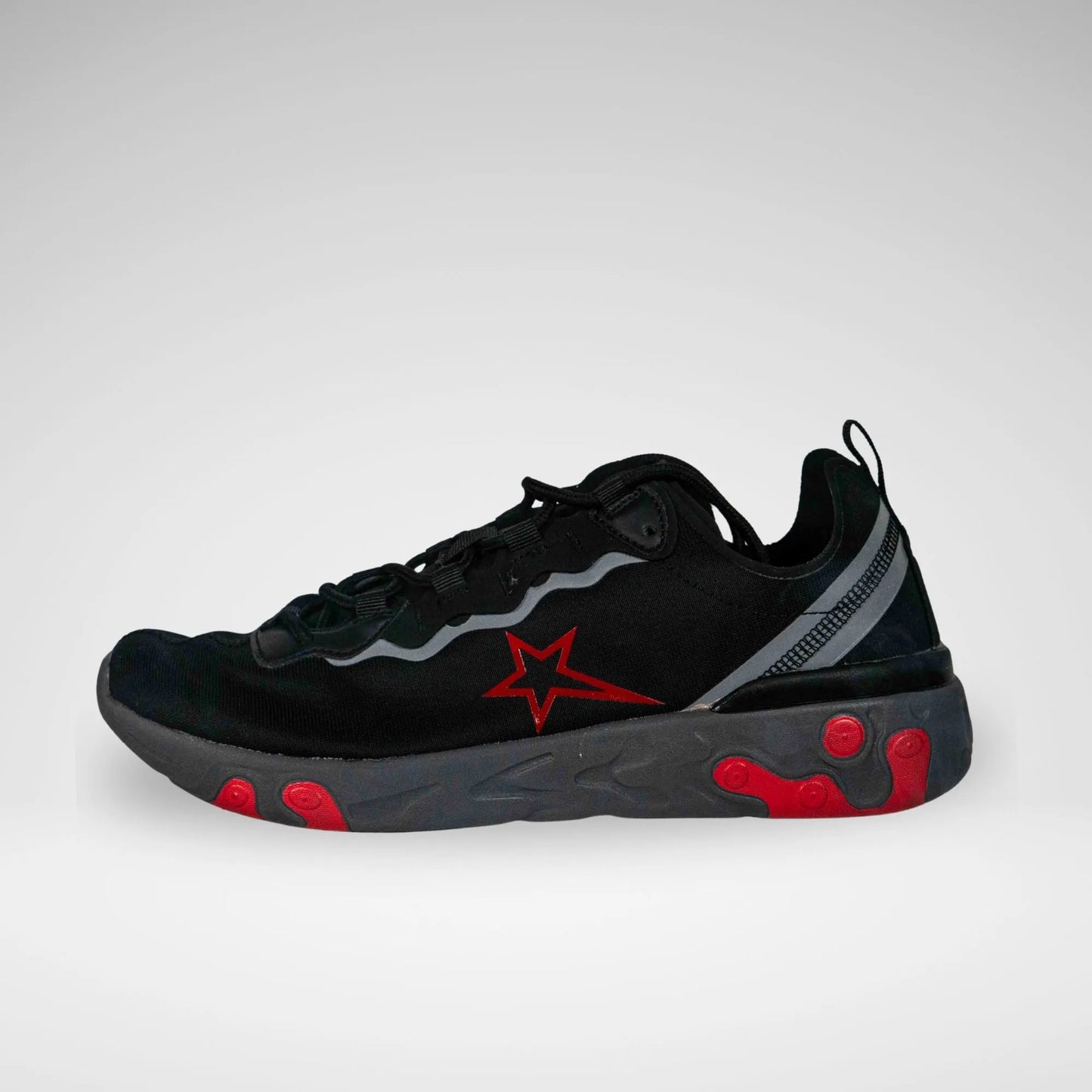 SOVIET MC24011003 Mzack Mid Cut Sneaker Black/Red 8 Black